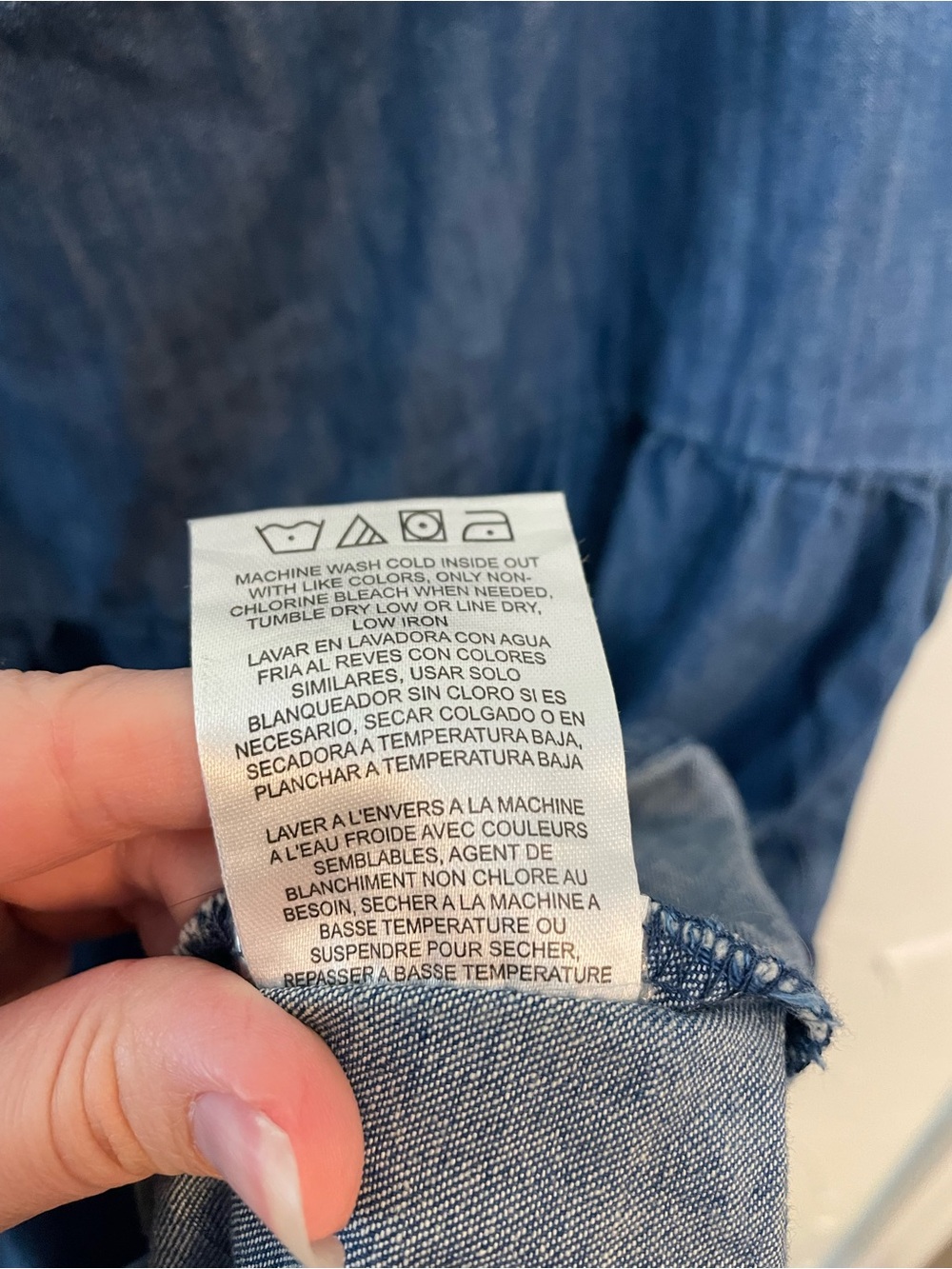 Wrangler Retro Denim/Chambray Tiered Spaghetti-Strap Prairie Dress - Picture 10 of 12